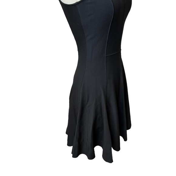 Halston Heritage Dress Womens Sleeveless Stretch A Line Zip Up Black 0 NWT - Picture 5 of 14